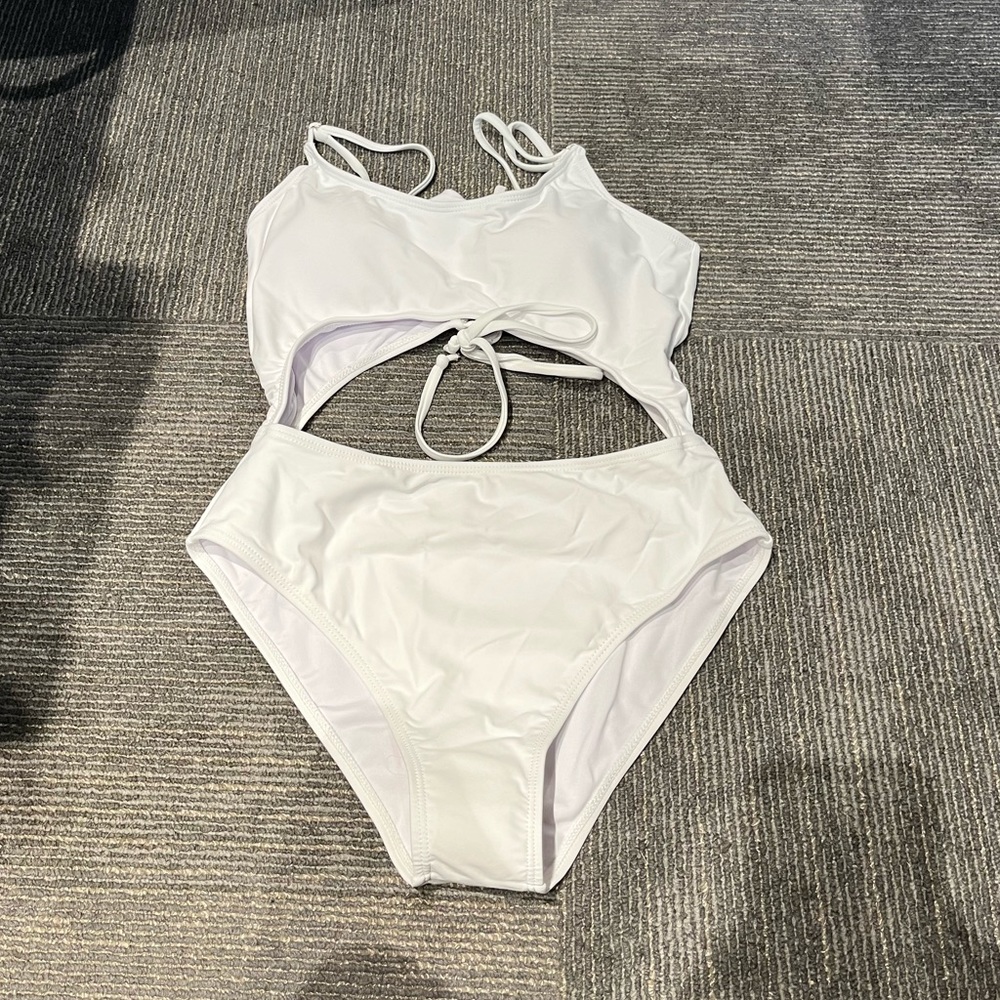White bathing suit
